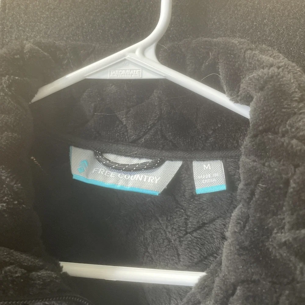 Free Country Velour Jacket Full Zip Fleece Women's Size Medium